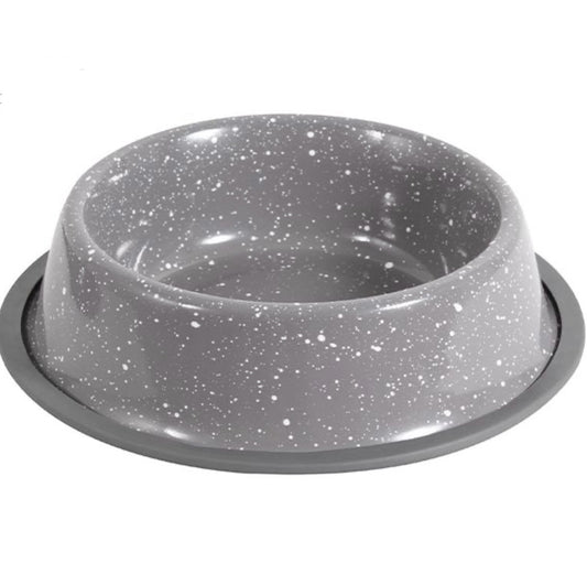 SMART CHOICE Speckled Stainless Steel Pet Bowl 900ML