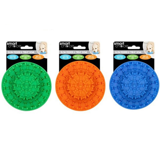SMART CHOICE Lick & Slow Feeder Dog Bowl Assorted Colours