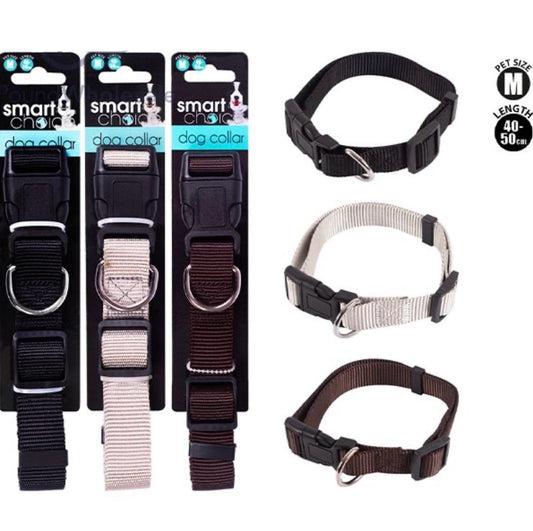 SMART CHOICE MEDIUM Dog Collar 40CM-50CM Assorted Colours