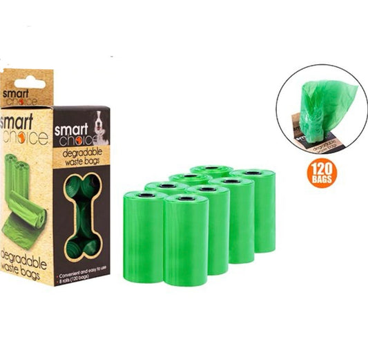 SMART CHOICE Degradeable Dog Poop Bags 8 PACK