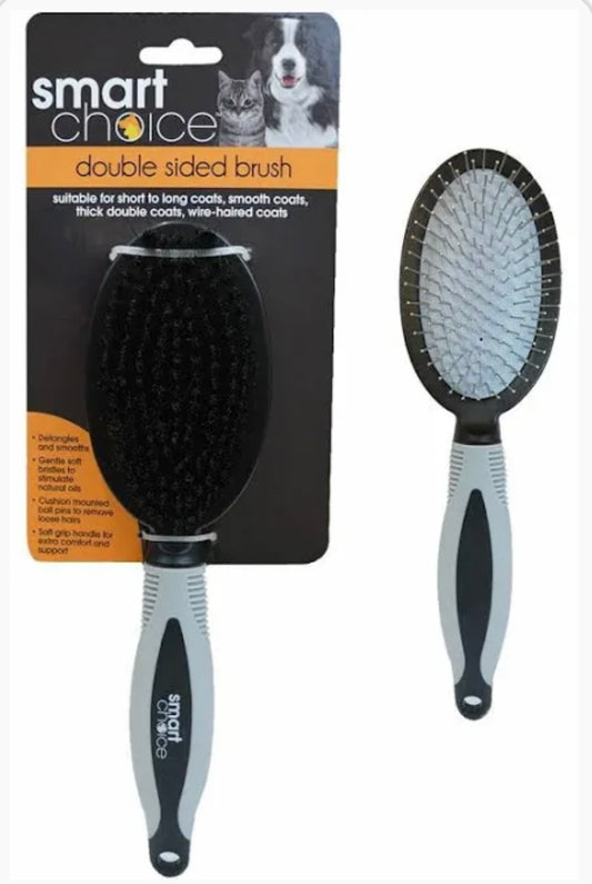 SMART CHOICE Double-Sided PIN & Bristle Grooming Pet Brush