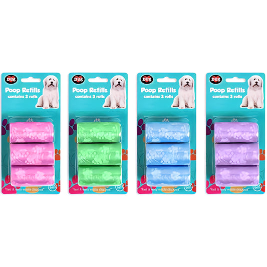 WORLD OF PETS Clean Up Refills 3 PACK Assorted colours