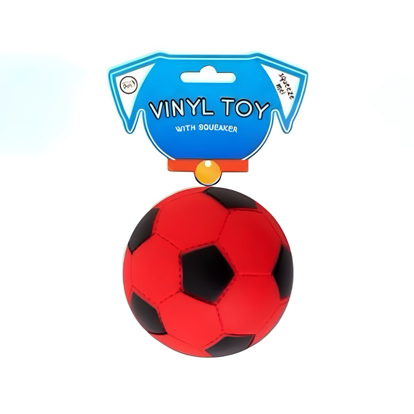 WORLD OF PETS Vinyl Squeaky Football Dog Toy 7.7CM Assorted Colours