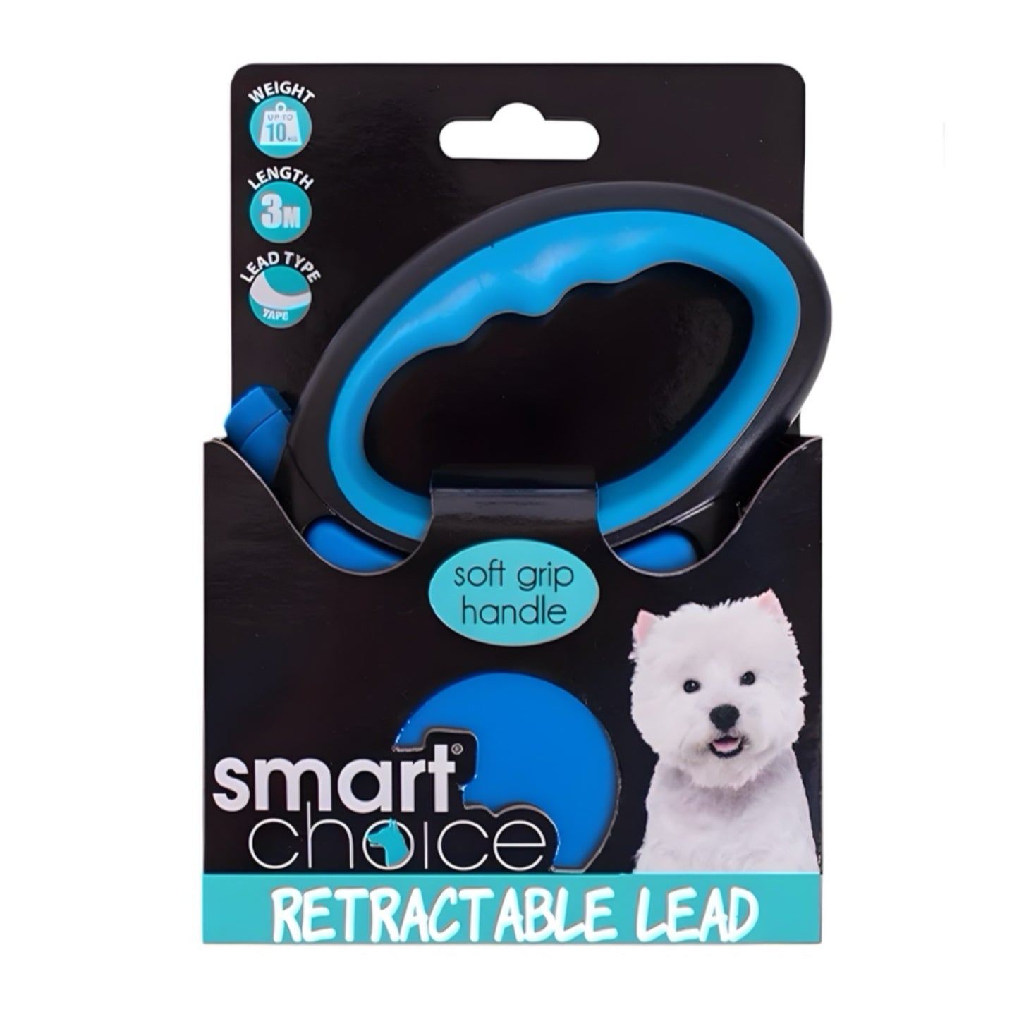 SMART CHOICE 10KG RETRACTABLE Dog Lead Assorted Colours 3M