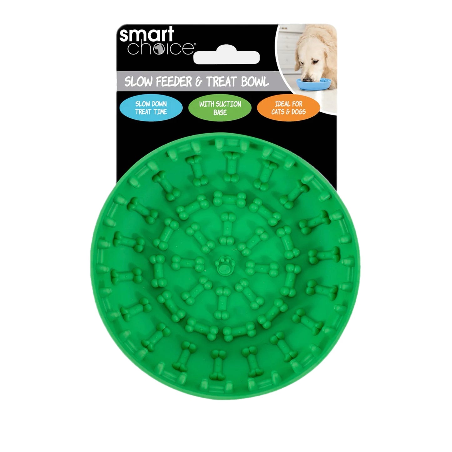 SMART CHOICE Lick & Slow Feeder Dog Bowl Assorted Colours