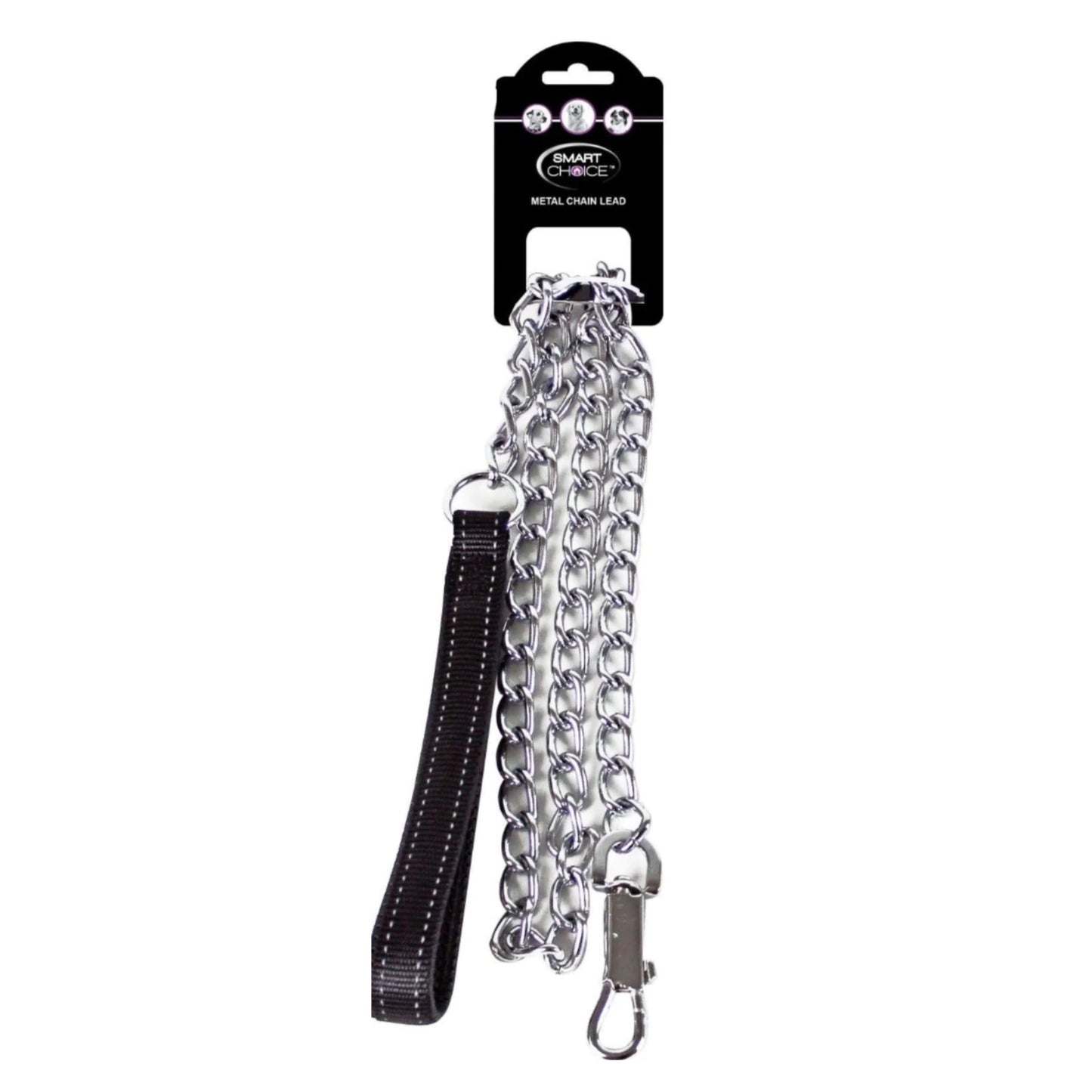 SMART CHOICE Metal Chain Dog Lead 3 Assorted Colours
