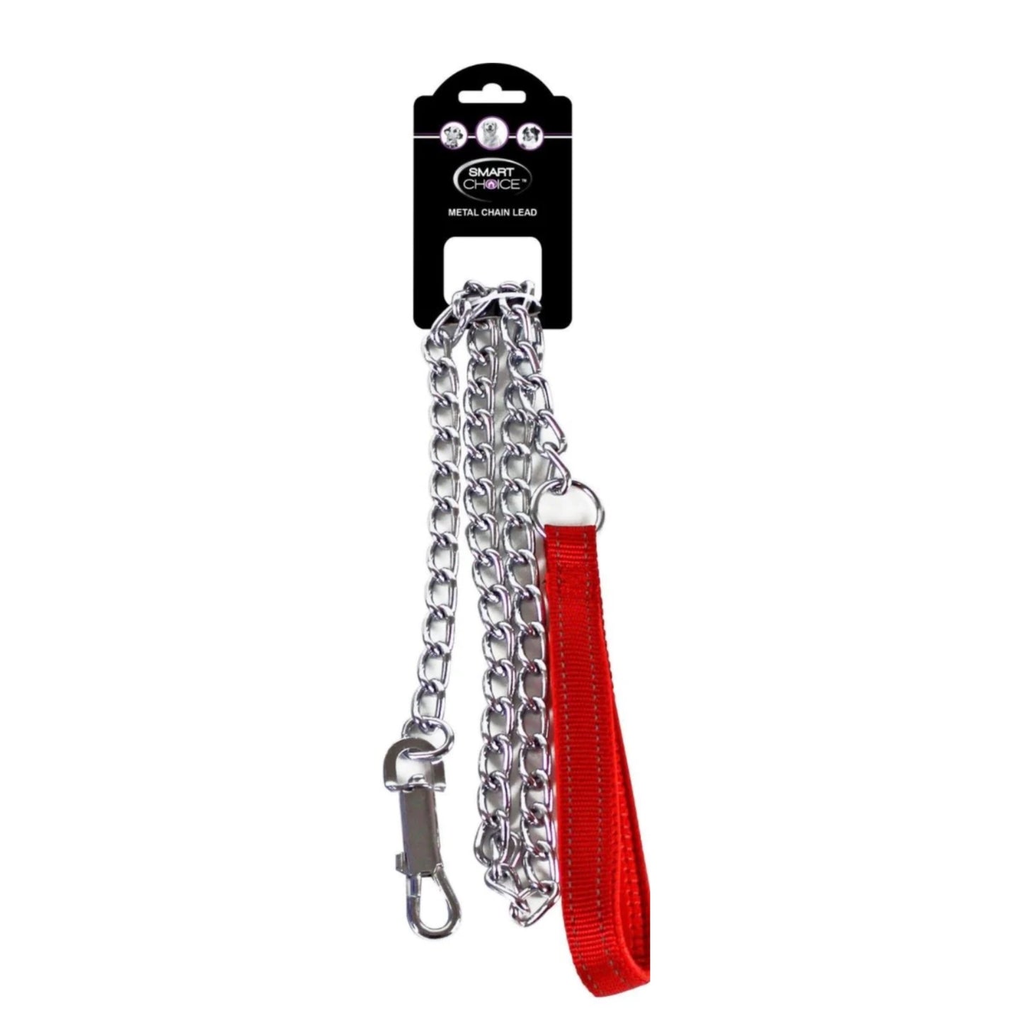 SMART CHOICE Metal Chain Dog Lead 3 Assorted Colours