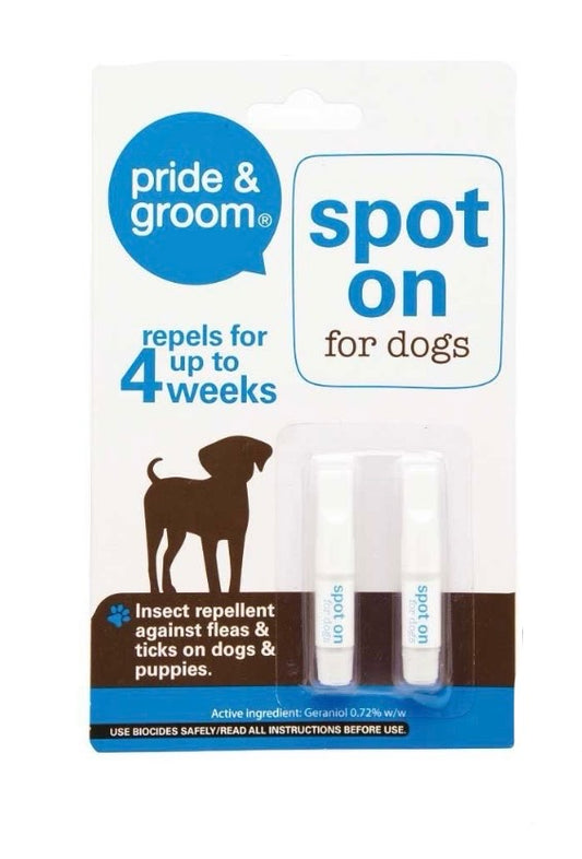 PRIDE & GROOM Spot On For DOGS FLEA & TICKS