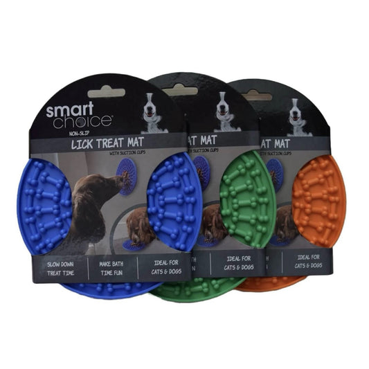 SMART CHOICE Suction Lick MATT & Slow Feeder For Dogs Assorted Colours