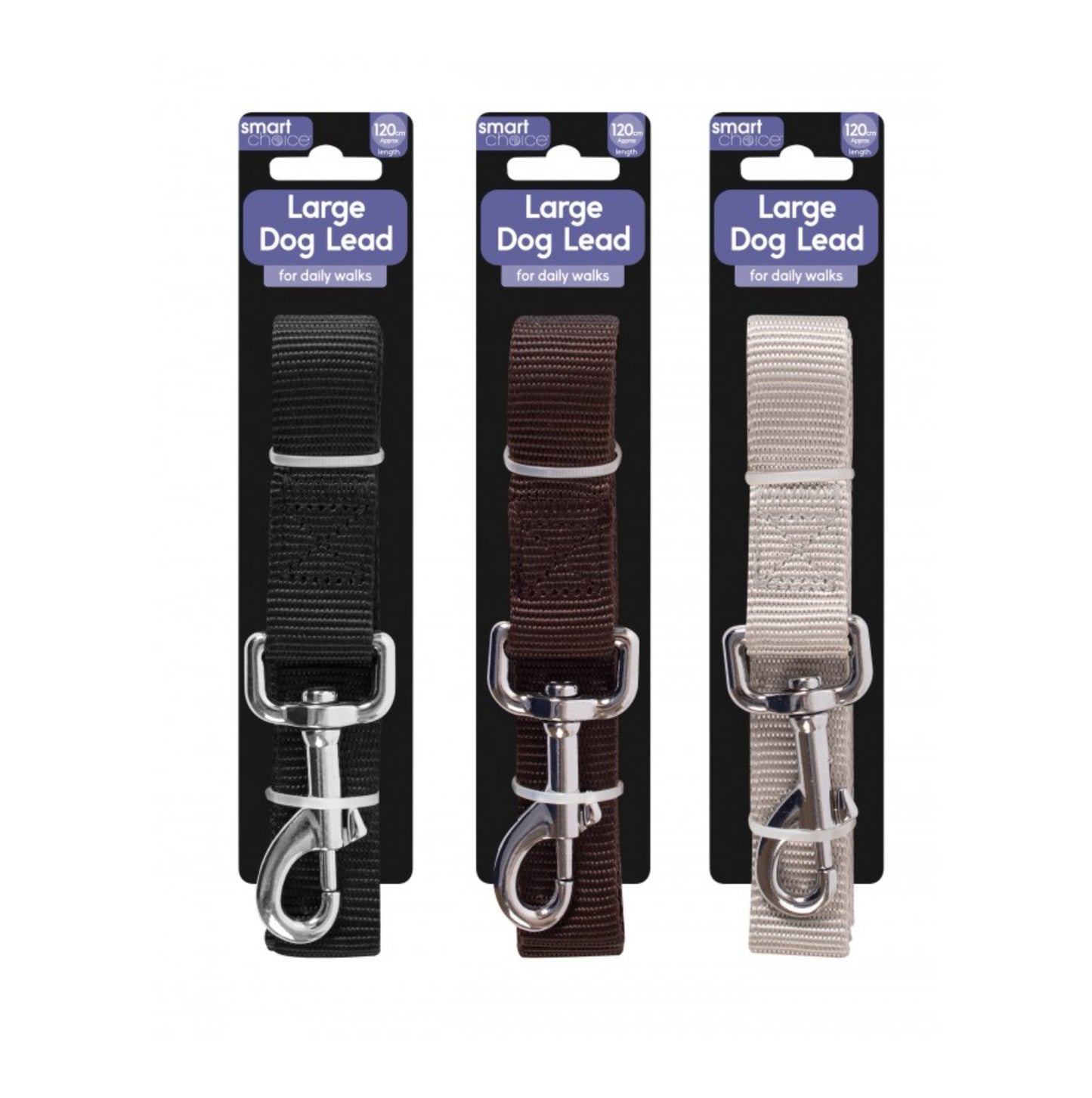 SMART CHOICE LARGE 1.2M Dog Lead Assorted Colours